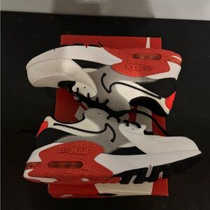 Nike Air Max White and Red Men's Shoes